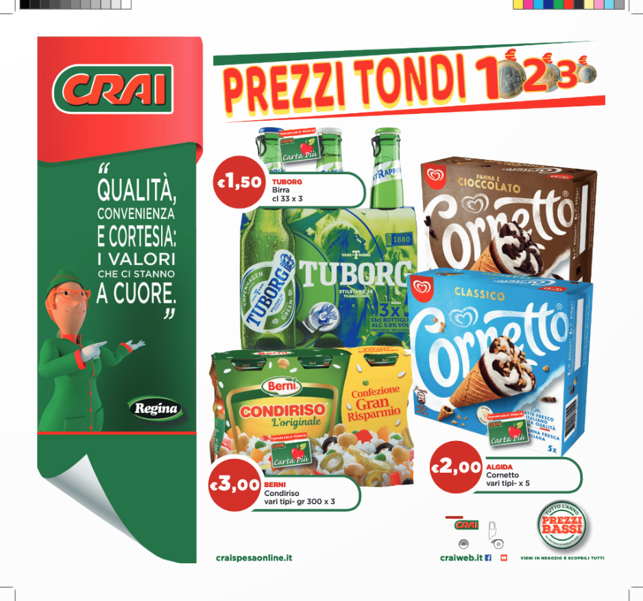 CRAI PREZZI TONDI 1€,2€ e 3€