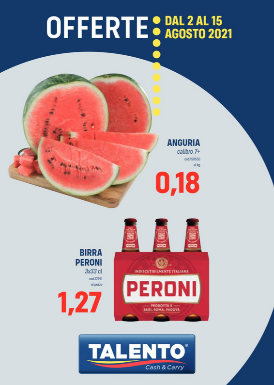 Talento: Offerte dal 2 al 15 Agosto