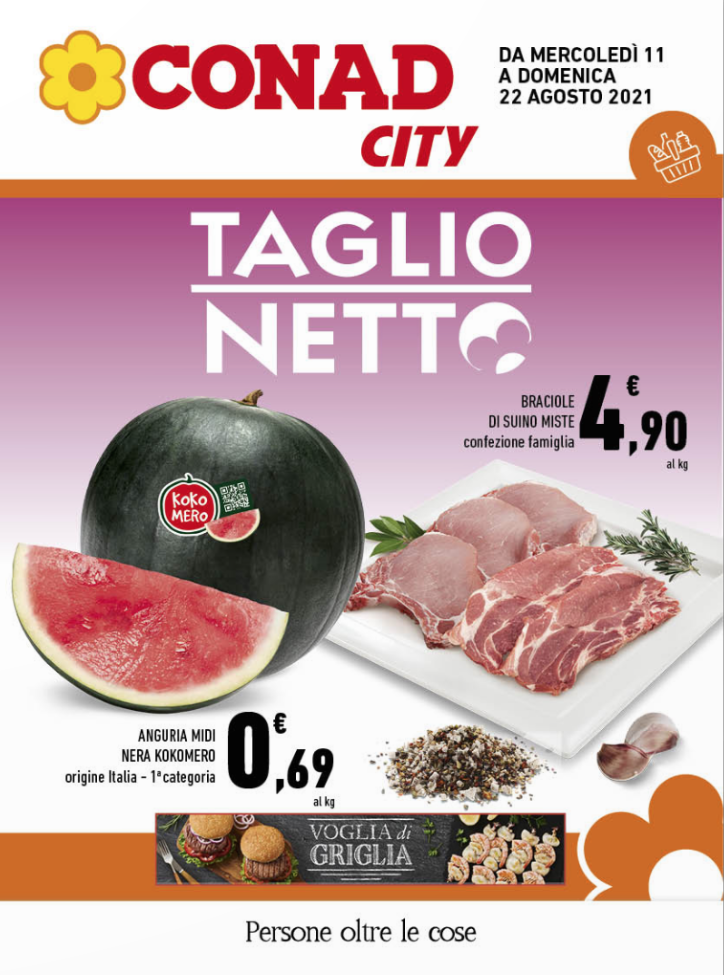 Volantino CONAD city TAGLIO NETTO