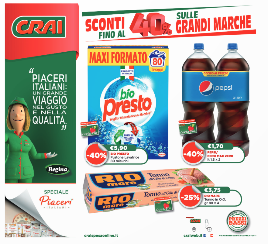 CRAI Sconti Fino al 40% sulle Grandi Marche