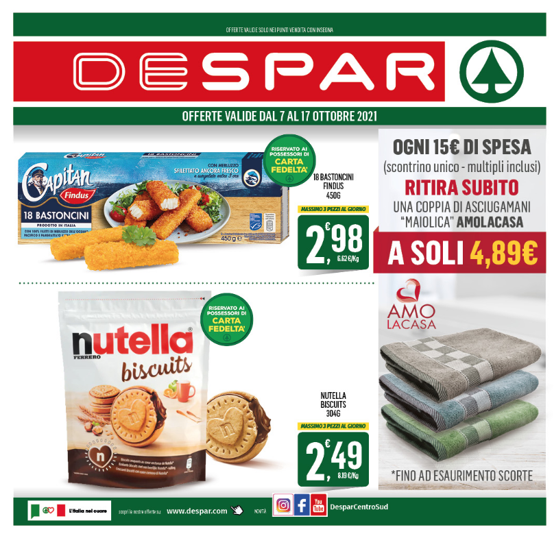 Nuovo Volantino Despar fino al 17 Ottobre