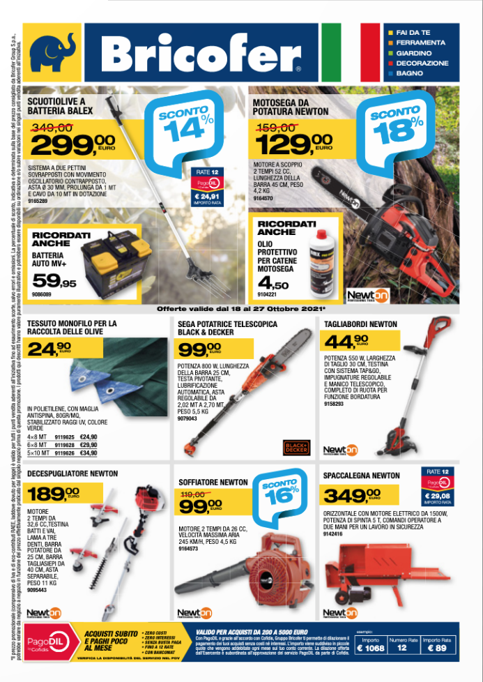 BRICOFER fino al 27 Ottobre