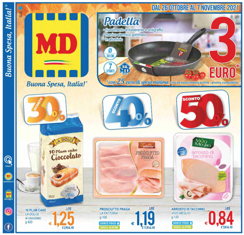 MD: Sconti del 30%,40% e 50% sul nuovo Volantino