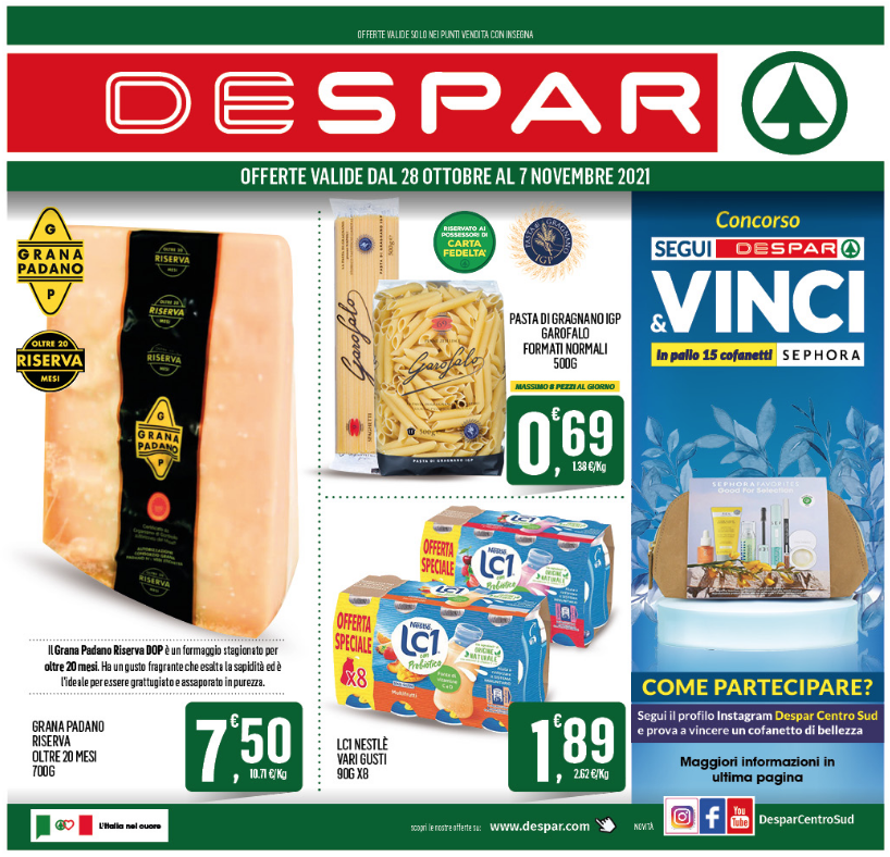 VOLANTINO DESPAR FINO AL 7 NOVEMBRE 2021