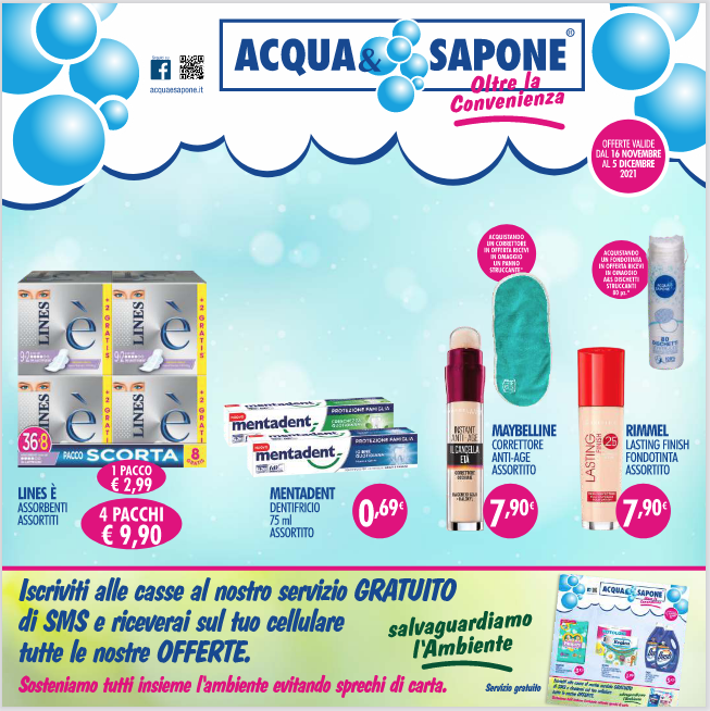 Acqua&Sapone Nuovo Volantino Fino al 5 Dicembre