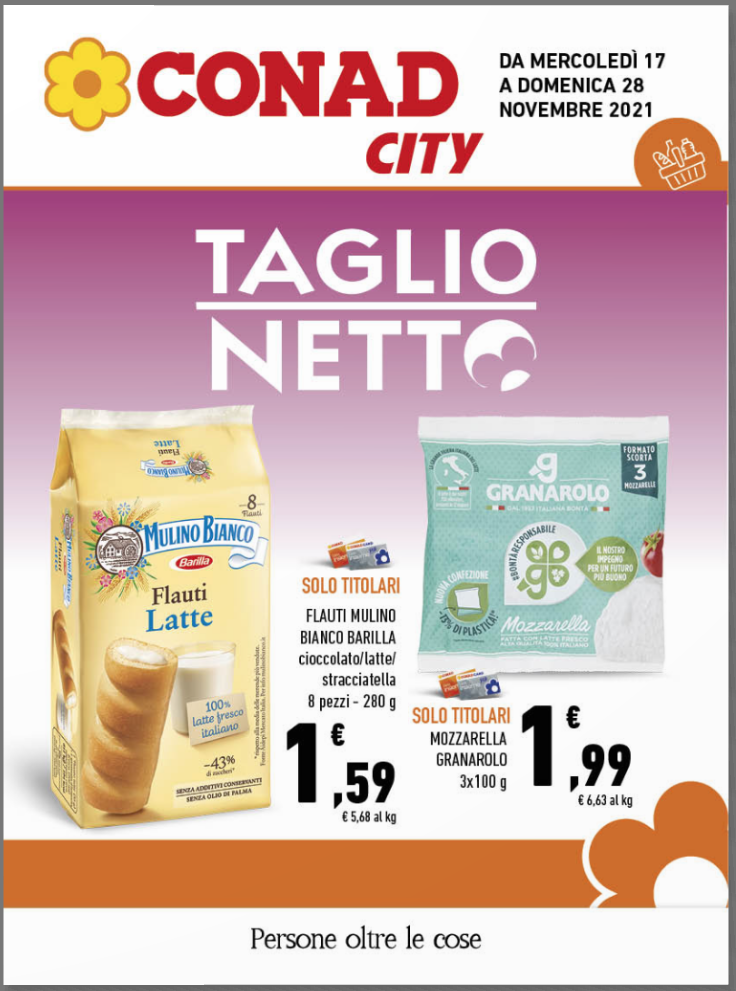 Volantino CONAD city: TAGLIO NETTO!