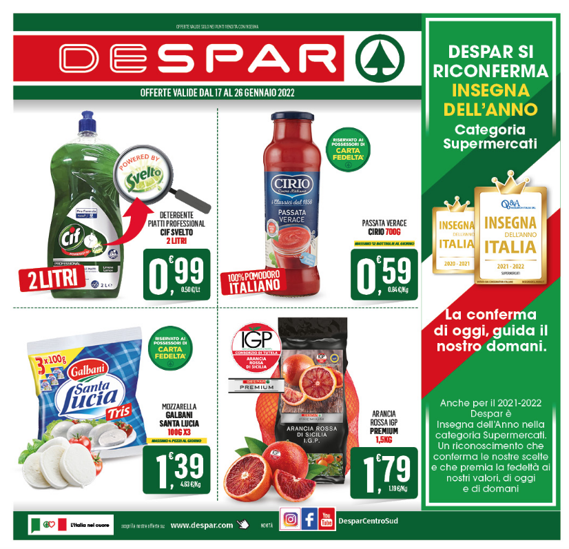 Nuovo Volantino Despar fino al 26 Gennaio