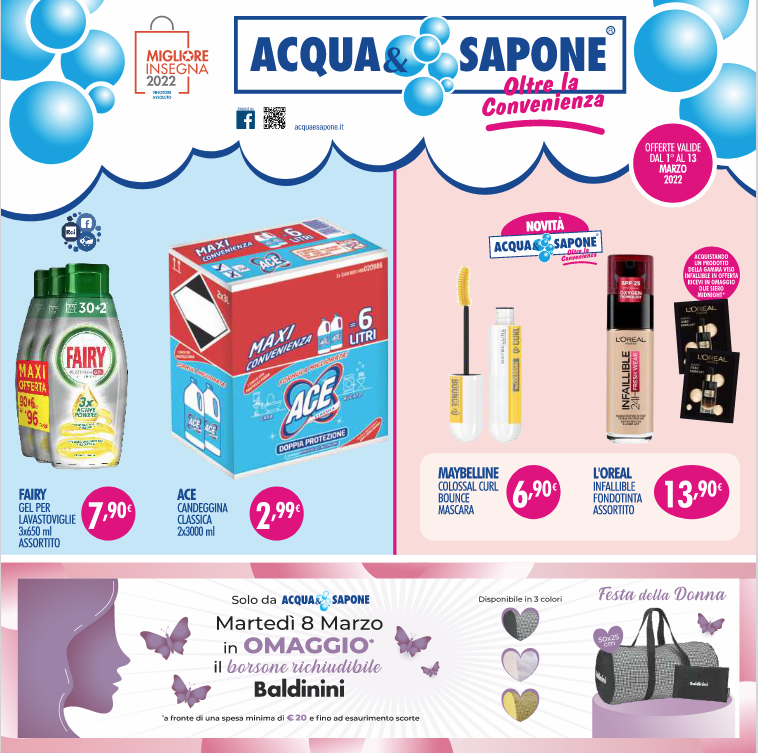Nuovo Volantino Acqua&Sapone fino al 13 marzo