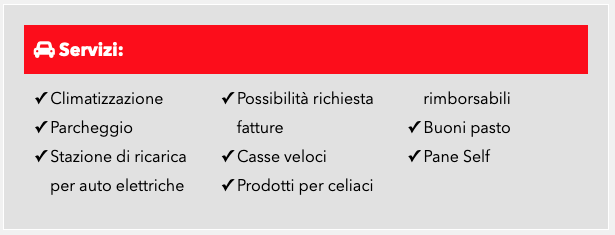 servizi offerte dal supermercato COOP viale J.Kennedy Trebisacce (CS)