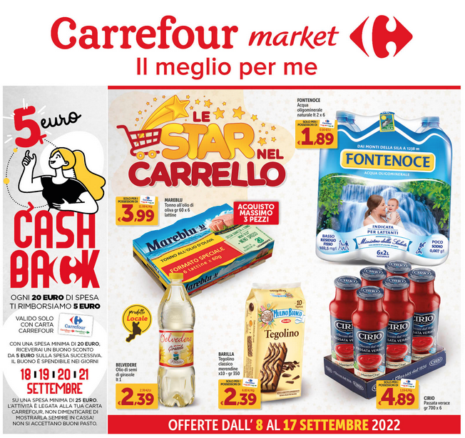 Nuove Offerte Carrefour fino al 17 Settembre 2022