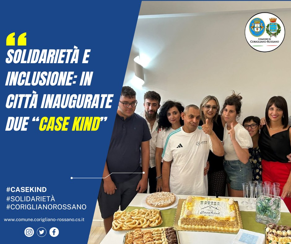 Solidarietà e inclusione: inaugurate due nuove “Case Kind” a Rossano – Corigliano